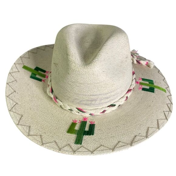 Corazon Playero Exclusive Cactus Embroidered Sun Hat - Picture 1 of 16